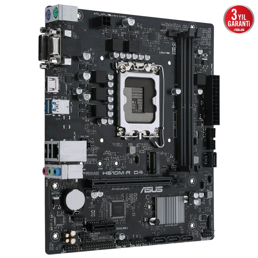 ASUS PRIME H610M-R D4 Intel H610 LGA1700 DDR4 3200 mATX Anakart