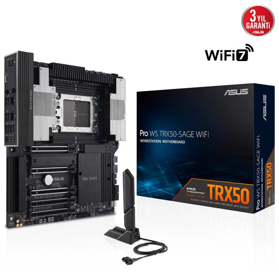 ASUS PRO WS TRX50-SAGE WIFI AMD TRX50 sTR5 DDR5 8000 WiFi 7+BT CEB Anakart