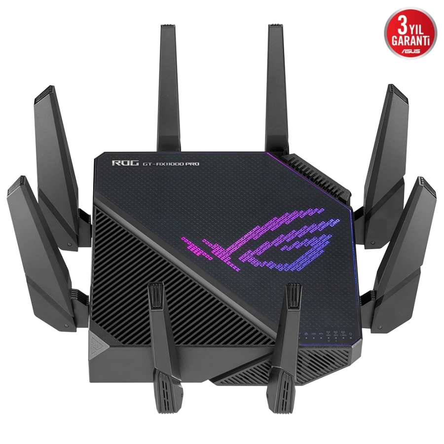 Asus ROG Rapture GT-AX11000 Pro Tri-Band-Gaming-Ai Mesh-AiProtectionPro/Alexa-Torrent-Bulut-DLNA-4G-VPN-Router-Access Point