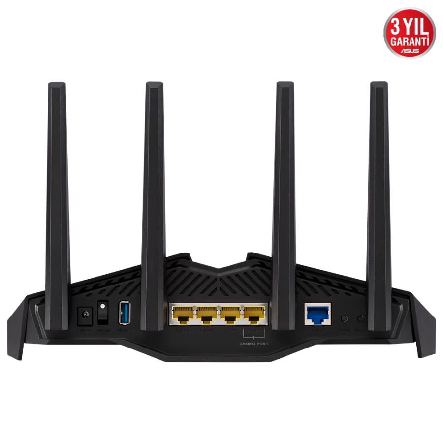 Asus RT-AX82U V2 WIFI6 Dual Band-Gaming-Ai Mesh-AiProtection-Torrent-Bulut-DLNA-4G-VPN-Router-Access Point
