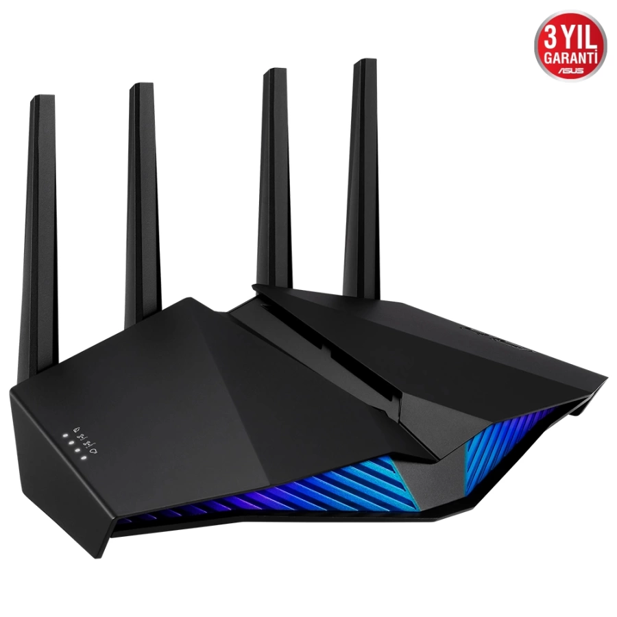 Asus RT-AX82U V2 WIFI6 Dual Band-Gaming-Ai Mesh-AiProtection-Torrent-Bulut-DLNA-4G-VPN-Router-Access Point