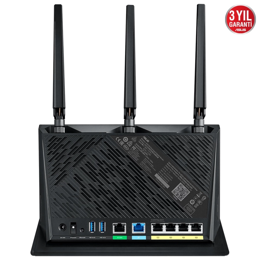 Asus RT-AX86U WIFI6 Dual Band-Gaming-Ai Mesh-AiProtection-Torrent-Bulut-DLNA-4G-VPN-Router-Access Point