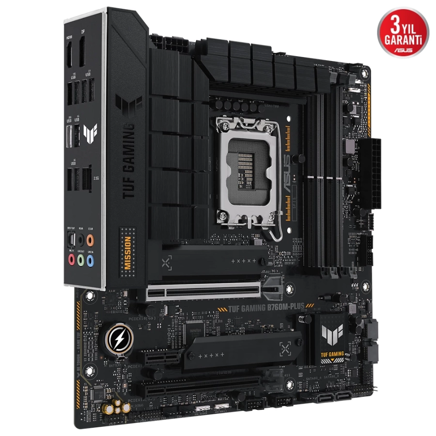 ASUS TUF GAMING B760M-PLUS Intel B760 LGA1700 DDR5 7200 AURA RGB mATX Anakart