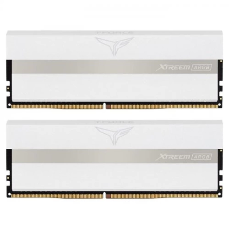 Team XTREEM ARGB White 32GB(2x16GB) 3600Mhz DDR4 Gaming Ram CL18-22