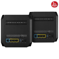 Asus ROG Rapture GT6 Wifi6 Tri-band-Gaming-Ai Mesh-AiProtection-VPN-Kablosuz Ağ Dağıtım Gaming Mesh Sistemi (Siyah İkili Paket)