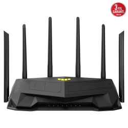 Asus TUF-AX6000 WIFI6 Dual Band-Gaming-Ai Mesh-AiProtection-Torrent-Bulut-DLNA-VPN-Router-Access Point