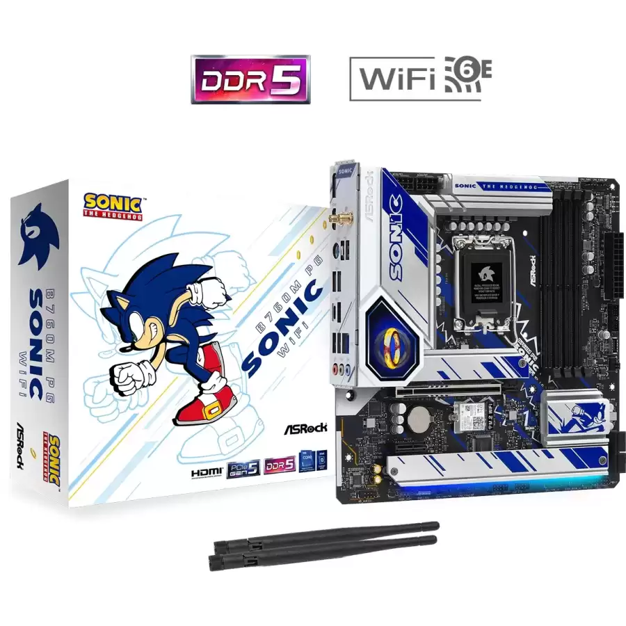 Asrock B760M PG Sonic Wi-Fi 7200mhz(OC) RGB M.2 1700p mATX DDR5 Anakart
