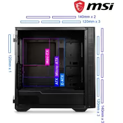 MSI MPG QUIETUDE 100S Fanlı E-ATX Oyuncu Kasası