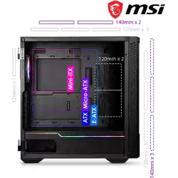 MSI MPG VELOX 100R ARGB 4 Fanlı E-ATX Oyuncu Kasası