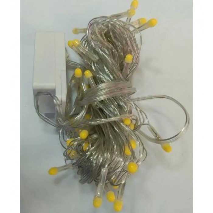 10m 100 Led Damla Uçlu Led Işık Beyaz Işık Şeffaf Kablo