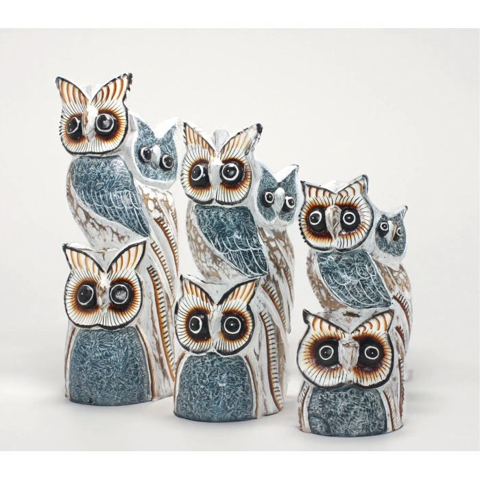 Ahşap 3lü Baykuş Seti 3okas-18