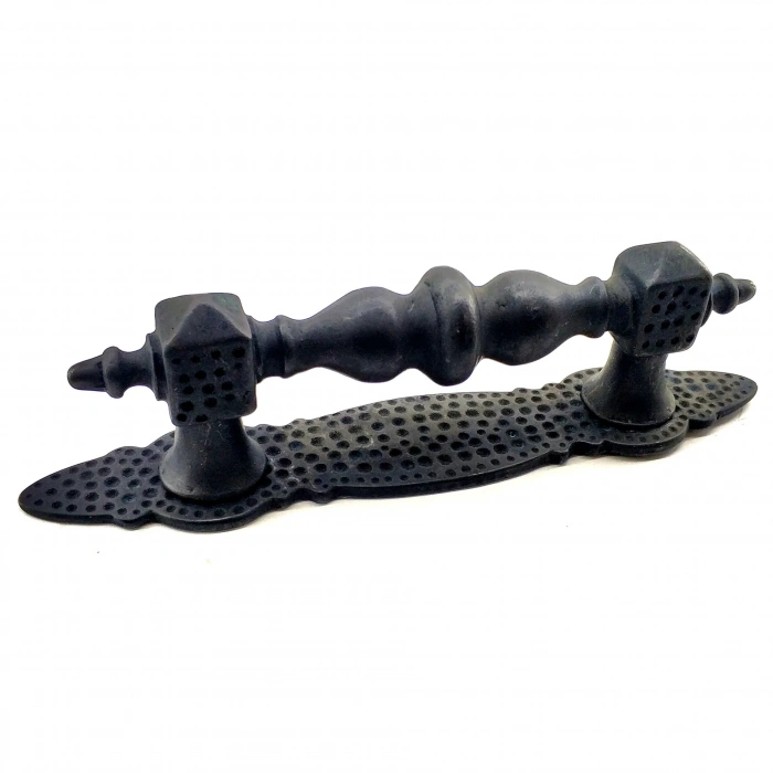 Antika Tarz Dekoratif Pirinç Ağır Kapı Çekme Kolu - Küçük, 215x40 Mm, Oksit