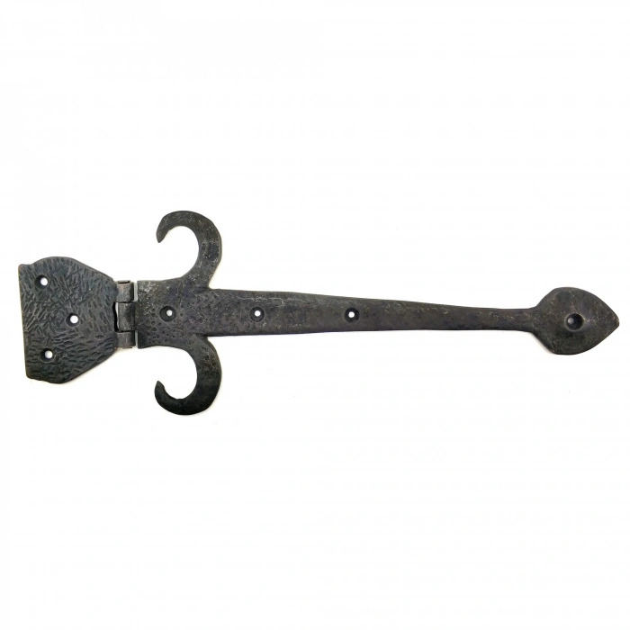 Antika Tarz Dekoratif Pirinç Kuyruklu Çanak Menteşe - 137x390 Mm, Oksit