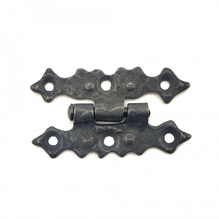 Antika Tarz Dekoratif Pirinç Yıldız Menteşe - 63x36 Mm, Oksit