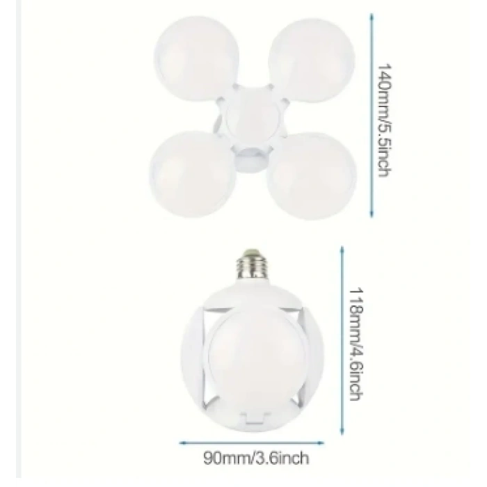 Led Futbol Ufo Ampul E27 28w 360 Derece Katlanır Lamba Ac 220v Lamba Led Spot Işık Beyaz Glop Led