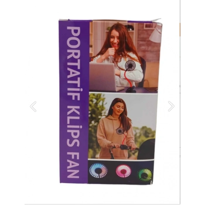 Portatif Işıklı Mini Klipsli Fan