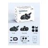 D2-6x 1000m Mesafeli 6 Kanallı İntercom Bluetooth Motosiklet Kask Kulaklığı İntercom Kulaklık