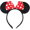 Kırmızı Fiyonklu Minnie Mouse Taç Fare Tacı Kafa Bandı