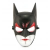 Kırmızı Gözlü Siyah Batman Maske - Lastikli Batgirl Maskesi 28x17 Cm