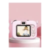 Mini 1080p Hd Çocuk Kamera Dijital Fotoğraf Makinesi 2.0 Inç Ekran 5 Adet Oyun Pembe