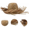 Tropikal Parti Naturel Hasır Hawaii Şapkası 13x36 Cm