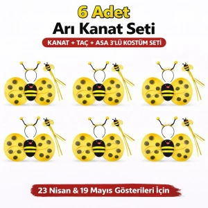 639lı Arı Kostüm Seti – Kanat Taç Asa