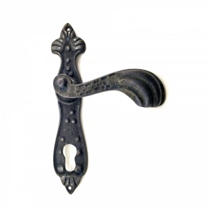 Antika Tarz Dekoratif Pirinç Mevlana Yale Kapı Kolu - 228x48 Mm, Oksit