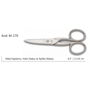 Europe Kalın Nakış Makası Süper Kalite No:4.5 11,43 Cm