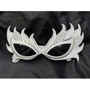 Taşlı Göz Kamaştıran Gecenin Yıldızı Beyaz Parti Alev Gözlük