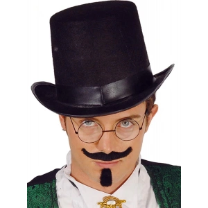 Yetişkinler İçin Siyah Renk Ringmaster Sihirbaz Şapkası Silindir Şapka