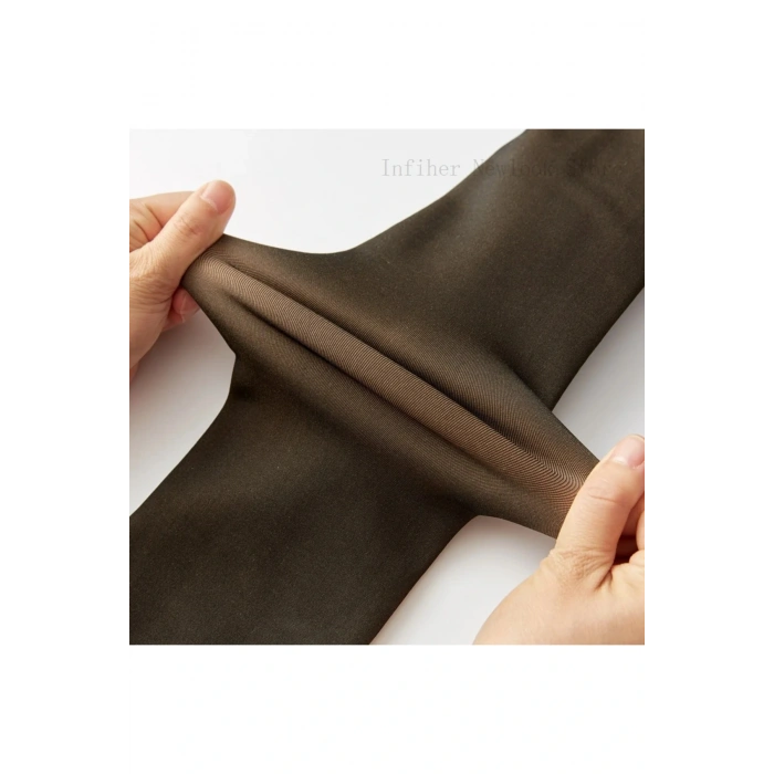 Kadın Peluş Siyah Içi Ten Renkli Sihirli Külotlu Kışlık Kalın Içi Polarlı Külotlu Çorap Tayt