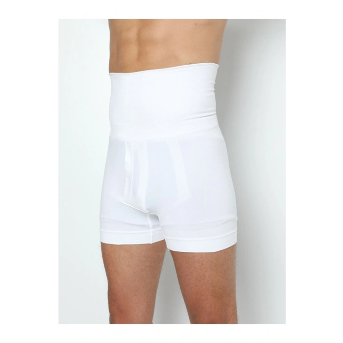 Erkek Göbek Düzleştirici Sıkılaştırıcı Yüksek Bel Silikonlu Boxer Korse