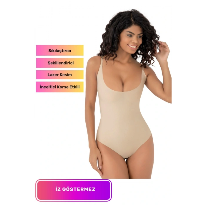 Sıkılaştırıcı Toparlayıcı Lazer Kesim İz Göstermeyen Zıbın Bady Korse