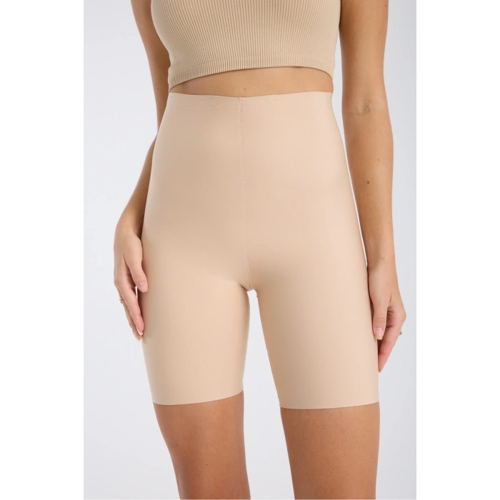 Yüksek Bel Sıkılaştırıcı Ve Toparlayıcı Lazer Kesim Şort Korse