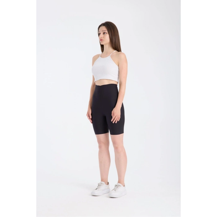 Silikon Bantlı Yüksek Bel Etkili Toparlayıcı Lazer Kesim İz Yapmayan Hayalet Paçalı Korse