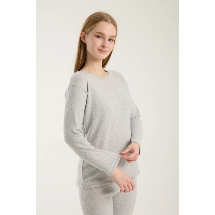 Kadın Uzun Kollu Pamuklu Pijama Takımı Rahat Kalıp, Şık ve Yumuşak Dokulu