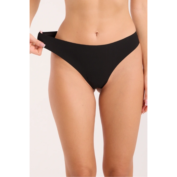 Lazer Kesim Tanga Slip – Yumuşak Kumaş, İz Belli Etmeyen Görünmez Külot