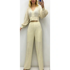 Kadın Triko Takım Pantolon Ve Hırka