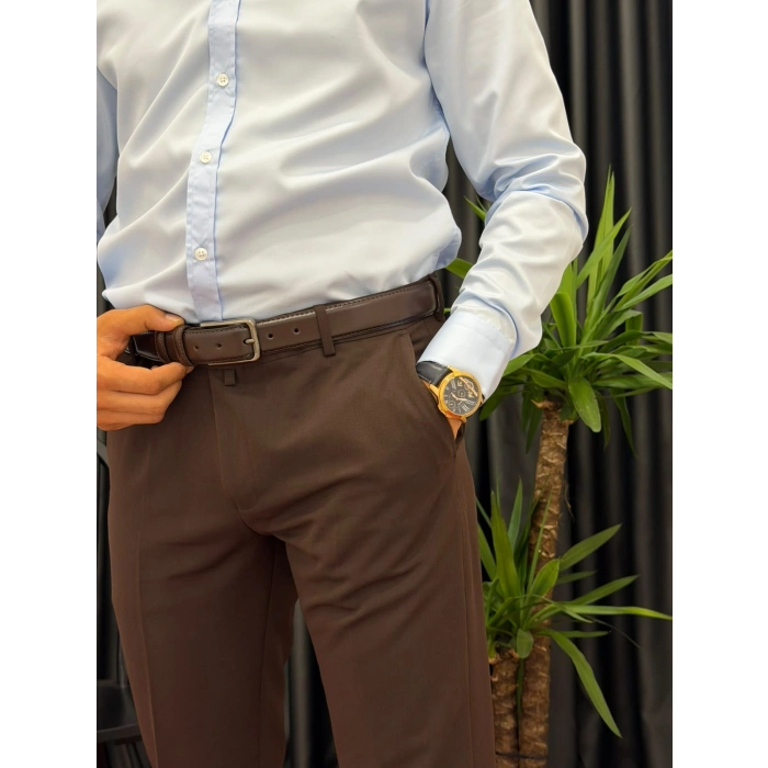 ACI KAHVE SLİM FİT KUMAŞ PANTOLON