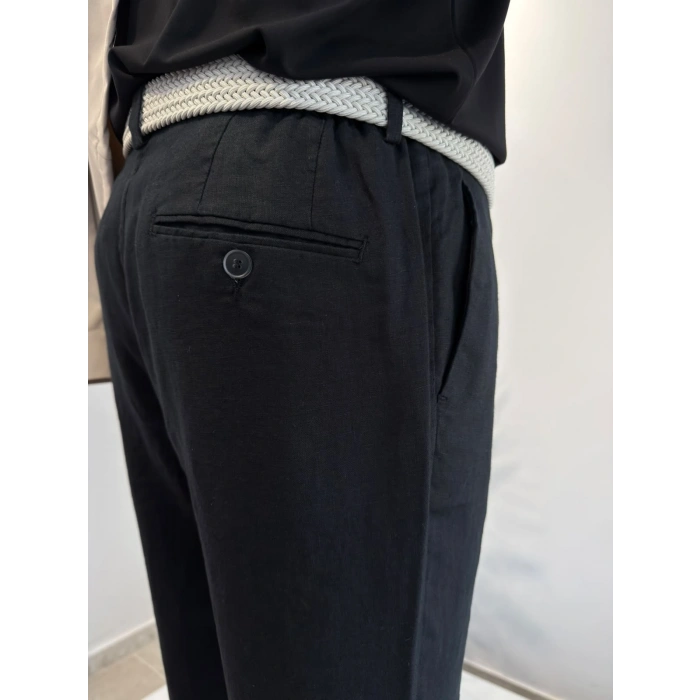 SİYAH KETEN PANTOLON
