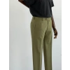 Haki Renk Kumaş Pantolon Slim Fit
