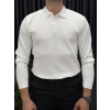 Beyaz Polo Yaka Triko