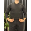 SİMİT YAKA TRİKO SİYAH