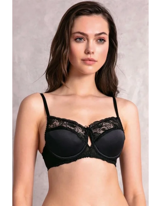 Kadın Balenli Desteksiz Dolgusuz Toparlayıcı Dantelli Küçültücü Sütyen (3635)
