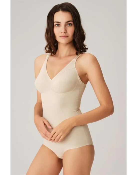 Kadın Toparlayıcı Vücut İnceltici Dikişli Alttan Kancalı Sıkı Badi Korse (5204)