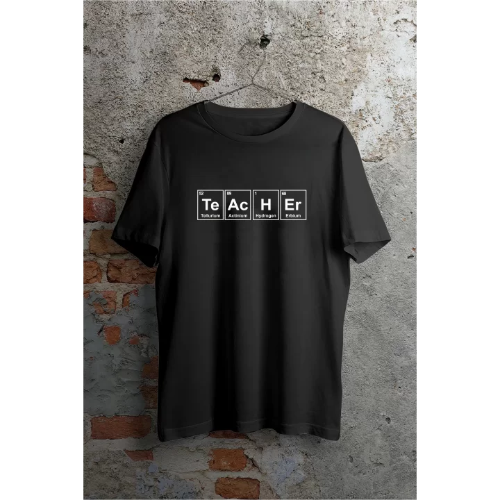 24 Kasım Öğretmenler Günü Baskılı Özel T-shirt - Siyah