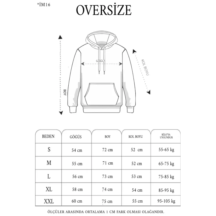 3 İplik Kapşonlu Sweatshirt hoodie - Beyaz