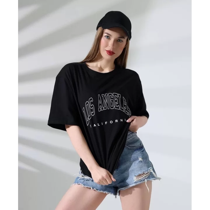 Angeles baskılı tişört