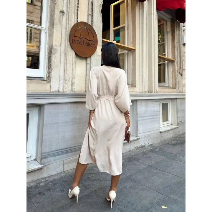 Ayrobin midi elbise