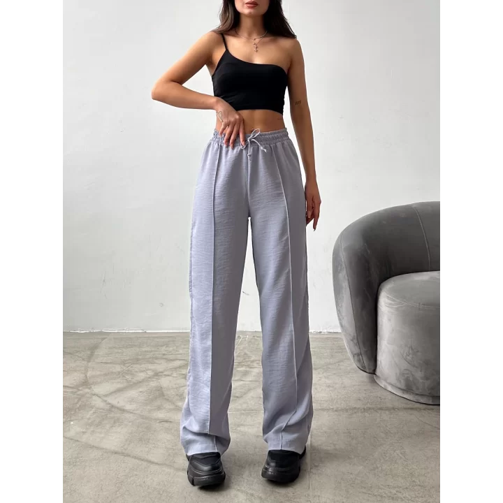 Çımalı keten pantolon